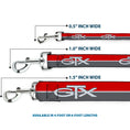 Load image into Gallery viewer, Dog Leash - Plymouth GTX Emblem/Stripe Red/White/Grays