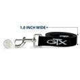 Load image into Gallery viewer, Dog Leash - Plymouth GTX Emblem Black/Silver Fade/White