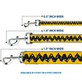 Load image into Gallery viewer, Dog Leash - Peanuts Charlie Brown Zig Zag Stripe Yellow/Black