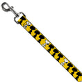 Load image into Gallery viewer, Dog Leash - Peanuts Snoopy Walking/Silhouette Pose Yellow/Black/White