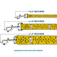 Load image into Gallery viewer, Dog Leash - Peanuts Snoopy Smiling Pose/Paw Print Yellow/Black/White