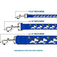 Load image into Gallery viewer, Dog Leash - Peanuts Snoopy Running and Woodstock Pose Blue
