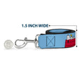 Load image into Gallery viewer, Dog Leash - Peanuts Snoopy and Woodstock Dog House Pose and Text Sky Blue