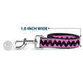 Load image into Gallery viewer, Dog Leash - Peanuts Charlie Brown Zig Zag Stripe Pink/Black