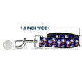 Load image into Gallery viewer, Dog Leash - Peanuts Astronaut Snoopy Walking Pose Scattered Blue/Orange