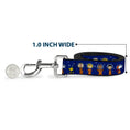 Load image into Gallery viewer, Dog Leash - Peanuts Gang Astronauts Standing Poses Stars Blue/White