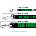 Load image into Gallery viewer, Dog Leash - THE RIDDLER/Face CLOSE-UP Black/Green