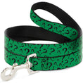 Load image into Gallery viewer, Dog Leash - Question Mark Scattered3 Dark Green/Black