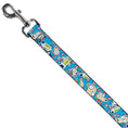 Load image into Gallery viewer, Dog Leash - Rocko & Spunky Scattered Expressions/Triangles Blue/Lavender