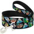 Load image into Gallery viewer, Dog Leash - ROCKO'S MODERN LIFE Character Portraits/Triangles Black/Blue