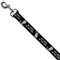 Load image into Gallery viewer, Dog Leash - Rick and Morty Rick GET BACK IN THE CAR Pose Black/White