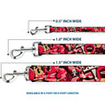 Load image into Gallery viewer, Dog Leash - Rick and Morty Anatomy Park Collage Reds/Black