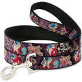 Load image into Gallery viewer, Dog Leash - REN & STIMPY Poses Text Purples