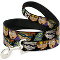 Load image into Gallery viewer, Dog Leash - ROCKET POWER RP Logo/4-Character Faces CLOSE-UP Black/Green/Blue