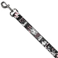 Load image into Gallery viewer, Dog Leash - Batgirl/Wonder Woman/Supergirl Retro Panels Black/Pink/White