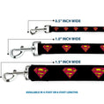 Load image into Gallery viewer, Dog Leash - Superman Shield Black