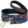 Load image into Gallery viewer, Dog Leash - Super Shield Diagonal Royal Blue/Red