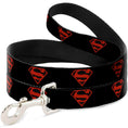Load image into Gallery viewer, Dog Leash - Superboy Shield Black/Red