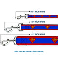 Load image into Gallery viewer, Dog Leash - Superman Shield/Stripe Red/Blue