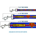 Load image into Gallery viewer, Dog Leash - SUPERMAN/Shield Stripe Blue/Yellow/Red