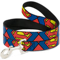 Load image into Gallery viewer, Dog Leash - Superman Shield CLOSE-UP Blue/Red/Yellow