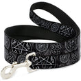 Load image into Gallery viewer, Dog Leash - Supernatural Devil's Trap Pentagrams Grays/Black/White