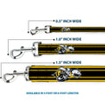 Load image into Gallery viewer, Dog Leash - SUPER BEE Logo/Stripes Black/Yellow/White