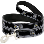 Dog Leash - SUPER BEE Logo/Stripes Black/Gray/Yellow/White