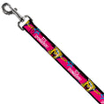 Load image into Gallery viewer, Dog Leash - SpongeBob Pose IT'S SPONGEBOB! Stripe Black/Pink/Blue/White
