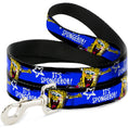 Load image into Gallery viewer, Dog Leash - SpongeBob Pose IT'S SPONGEBOB! Stripe Black/Blue/White