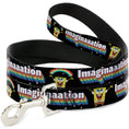 Load image into Gallery viewer, Dog Leash - SpongeBob Arms Up Rainbow Pose/IMAGINAAATION Black/Multi Color