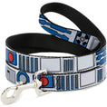 Load image into Gallery viewer, Dog Leash - Star Wars R2-D2 Bounding Parts4 White/Black/Blue/Gray/Red