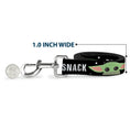 Load image into Gallery viewer, Dog Leash - Star Wars The Child Chibi Face PROTECT ATTACK SNACK Black/White
