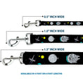 Load image into Gallery viewer, Dog Leash - Star Wars Death Star Millennium Falcon and X-Wing Fighter in Space Black