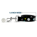 Load image into Gallery viewer, Dog Leash - Star Wars Death Star Millennium Falcon and X-Wing Fighter in Space Black