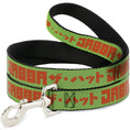 Load image into Gallery viewer, Dog Leash - Star Wars JABBA THE HUTT Text and Characters Green/Orange