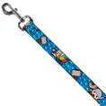 Load image into Gallery viewer, MARVEL UNIVERSE Dog Leash - Kawaii Thor Poses Hammer Monogram Blues