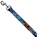 Load image into Gallery viewer, Dog Leash - Avengers THOR Hammer/Action Pose Galaxy Blues/White