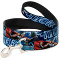 Load image into Gallery viewer, Dog Leash - Avengers THOR Hammer/Action Pose Galaxy Blues/White
