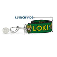 Load image into Gallery viewer, Dog Leash - Kawaii LOKI Standing Pose/Text Green/Yellow