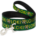 Load image into Gallery viewer, Dog Leash - Kawaii LOKI Standing Pose/Text Green/Yellow
