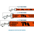 Load image into Gallery viewer, Dog Leash - Loki Series TVA TIME VARIANCE AUTHORITY Text Orange/Black