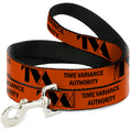 Load image into Gallery viewer, Dog Leash - Loki Series TVA TIME VARIANCE AUTHORITY Text Orange/Black