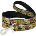 Load image into Gallery viewer, Dog Leash - THIS IS FINE Question Hound Cafe Fire Comic Strip Blocks