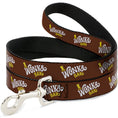 Load image into Gallery viewer, Dog Leash - Willy Wonka and the Chocolate Factory WONKA BAR Logo Brown/Yellow/White