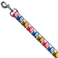 Load image into Gallery viewer, Dog Leash - The Wizard of Oz Dorothy and Toto Pose Blocks Blues/Yellows/Reds