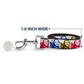 Load image into Gallery viewer, Dog Leash - The Wizard of Oz Dorothy and Toto Pose Blocks Blues/Yellows/Reds