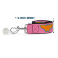 Load image into Gallery viewer, Dog Leash - Wonder Woman Logo Pink/Blue/Yellow/Pink