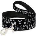 Load image into Gallery viewer, Dog Leash - YELLOWSTONE DUTTON RANCH and Logo Black/White