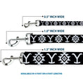 Load image into Gallery viewer, Dog Leash - Yellowstone Dutton Ranch and Native American Icons Black/White
